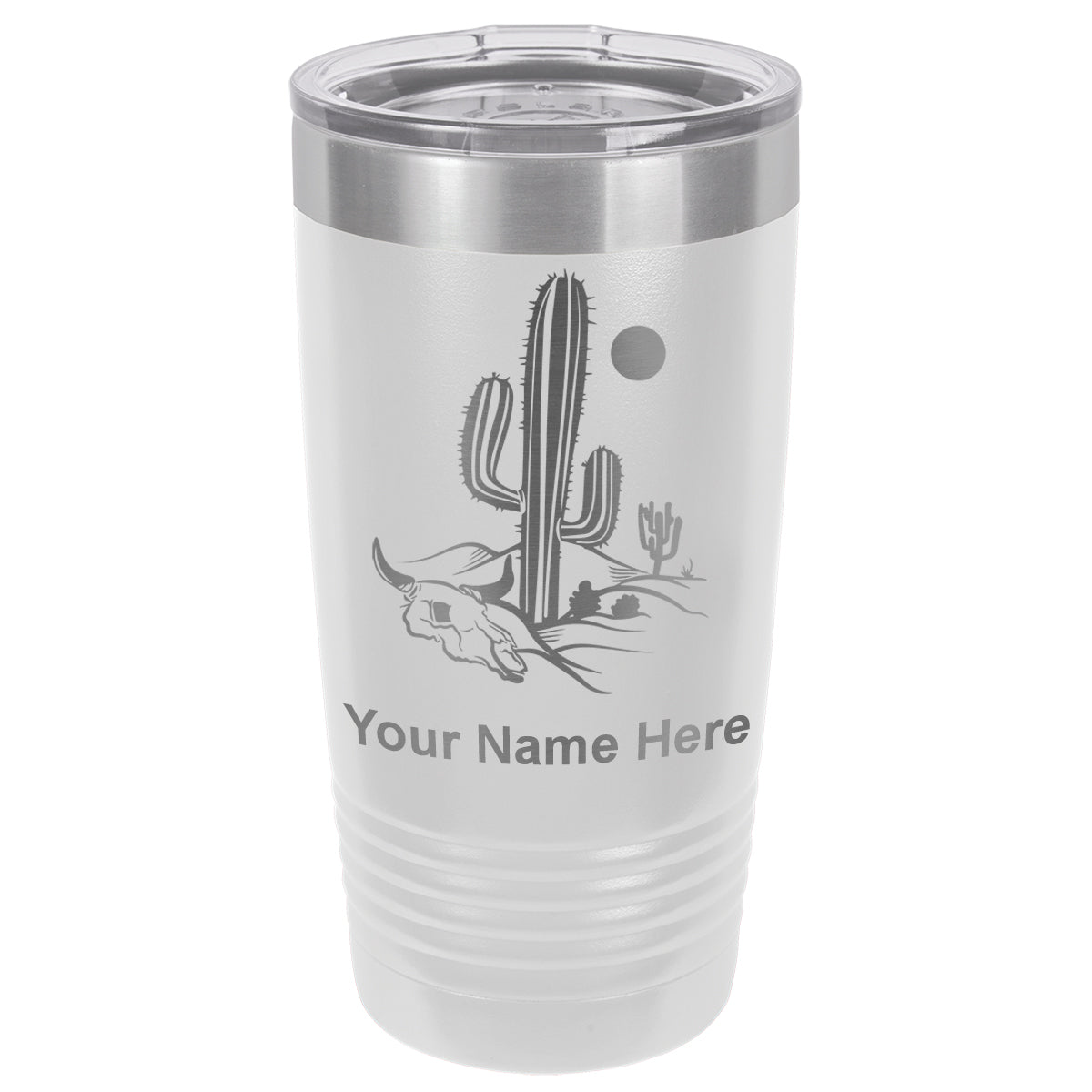 20oz Vacuum Insulated Tumbler Mug, Cactus, Personalized Engraving Included