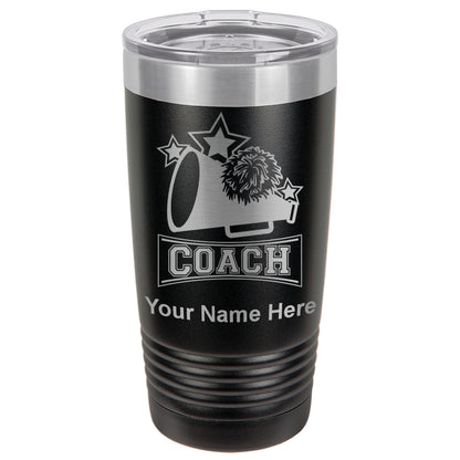 20oz Vacuum Insulated Tumbler Mug, Cheerleading Coach, Personalized Engraving Included