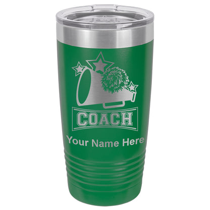20oz Vacuum Insulated Tumbler Mug, Cheerleading Coach, Personalized Engraving Included