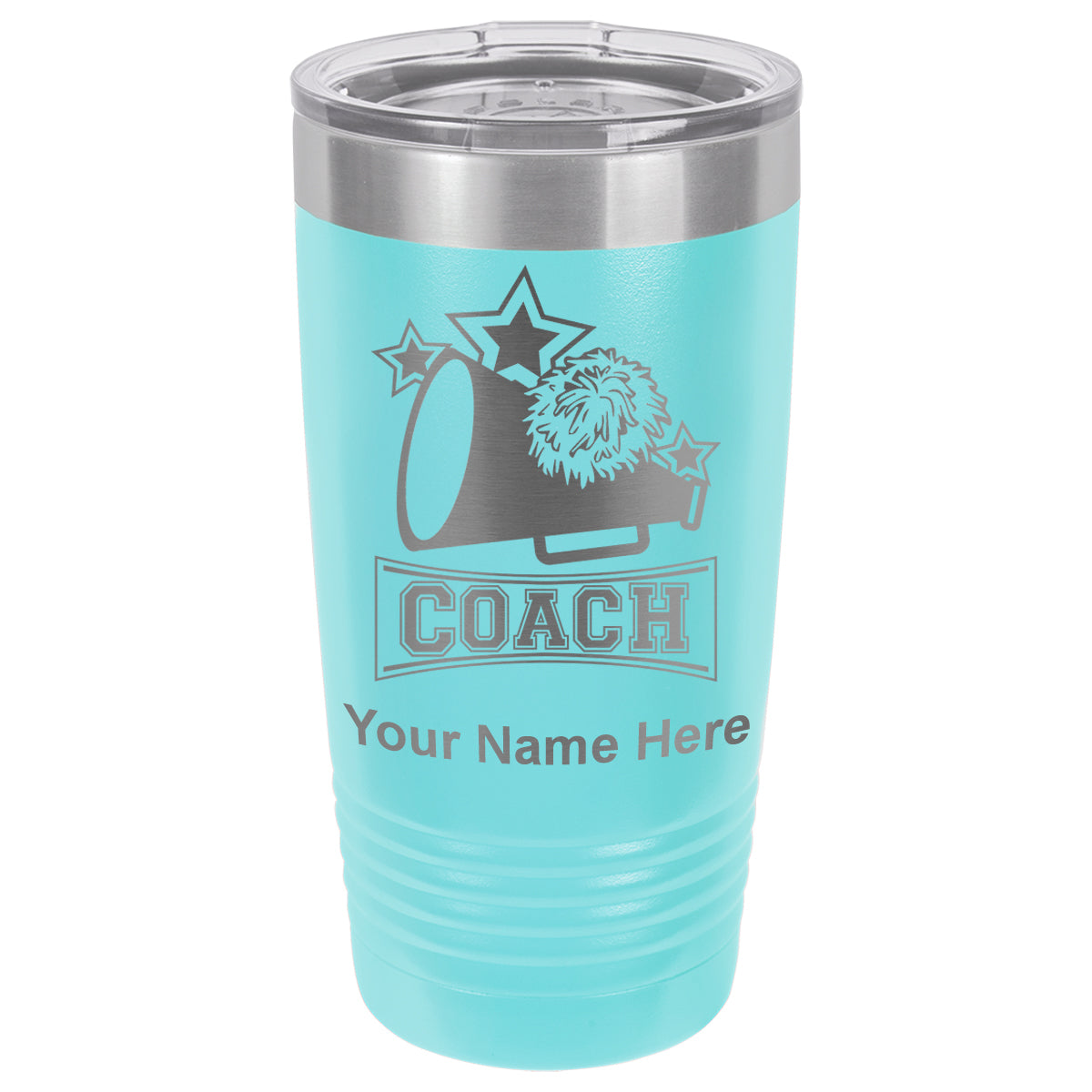 20oz Vacuum Insulated Tumbler Mug, Cheerleading Coach, Personalized Engraving Included