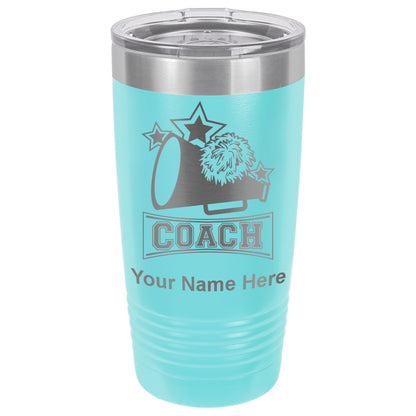 20oz Vacuum Insulated Tumbler Mug, Cheerleading Coach, Personalized Engraving Included