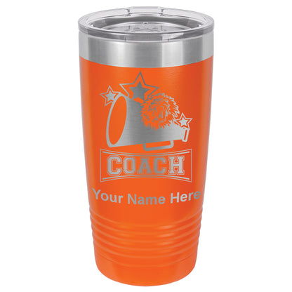 20oz Vacuum Insulated Tumbler Mug, Cheerleading Coach, Personalized Engraving Included