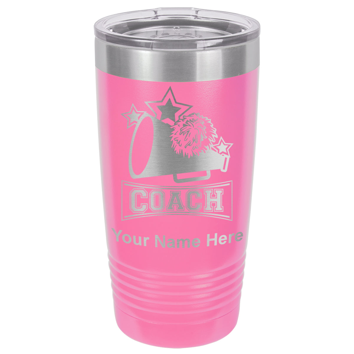 20oz Vacuum Insulated Tumbler Mug, Cheerleading Coach, Personalized Engraving Included