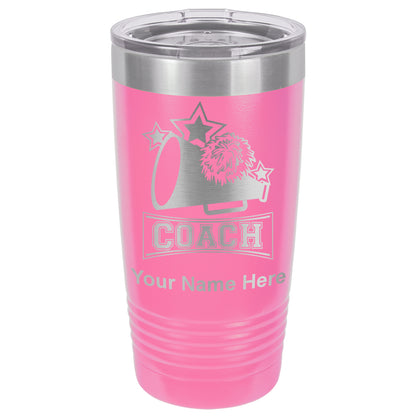 20oz Vacuum Insulated Tumbler Mug, Cheerleading Coach, Personalized Engraving Included