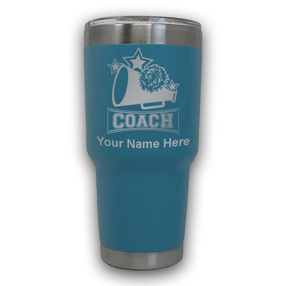 LaserGram 30oz Tumbler Mug, Cheerleading Coach, Personalized Engraving Included