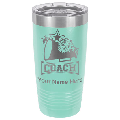 20oz Vacuum Insulated Tumbler Mug, Cheerleading Coach, Personalized Engraving Included