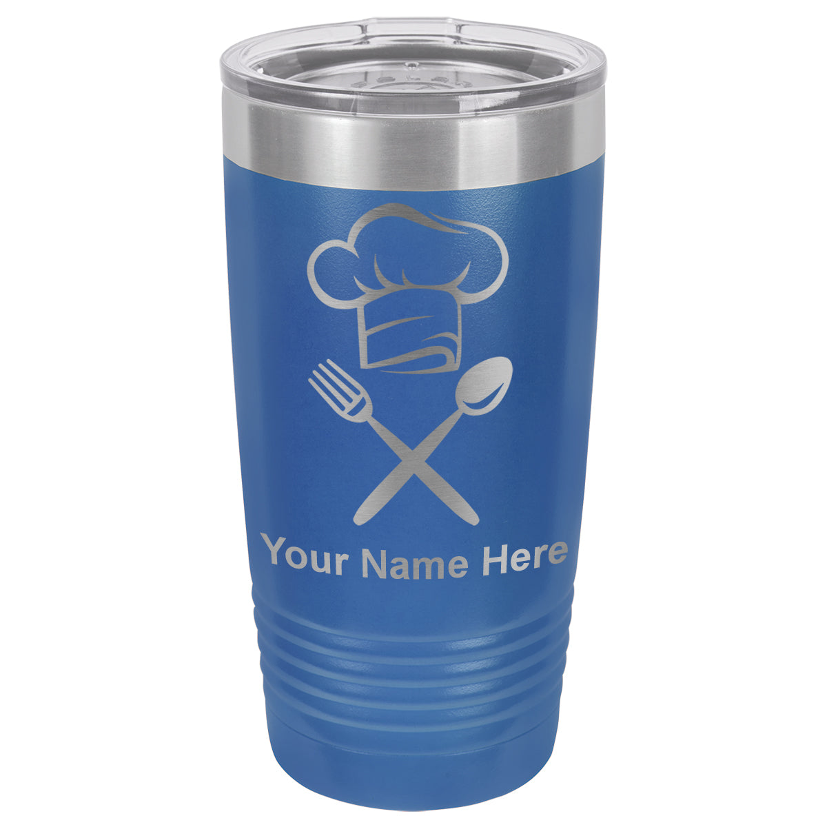 20oz Vacuum Insulated Tumbler Mug, Chef Hat, Personalized Engraving Included