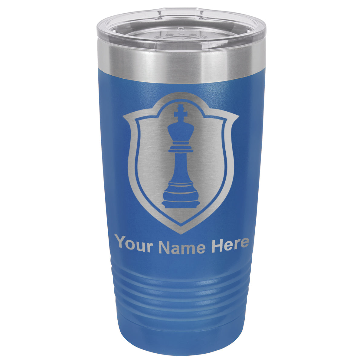 20oz Vacuum Insulated Tumbler Mug, Chess King, Personalized Engraving Included