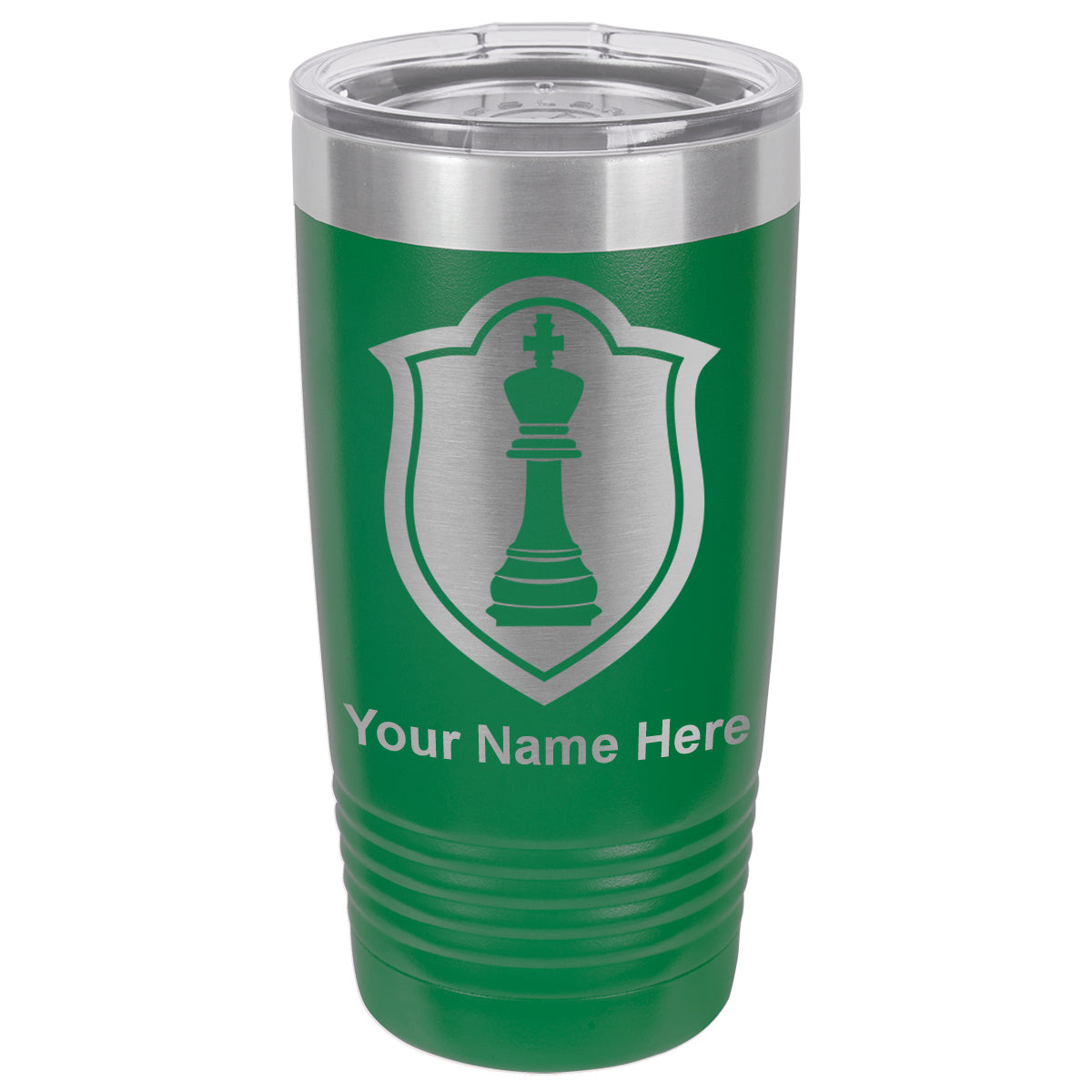 20oz Vacuum Insulated Tumbler Mug, Chess King, Personalized Engraving Included