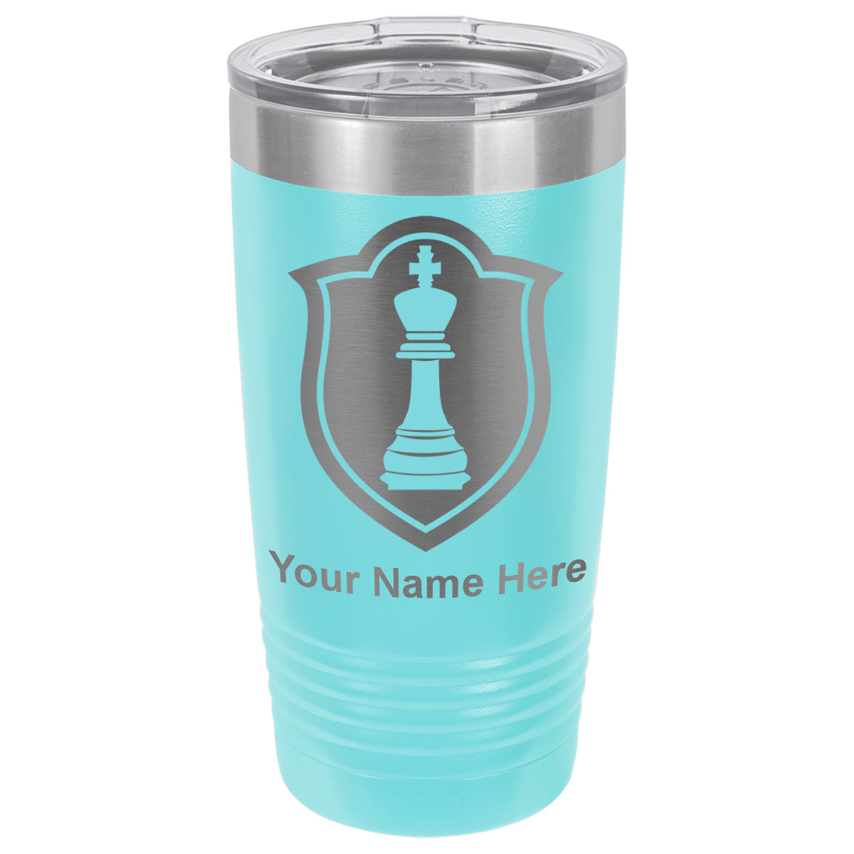 20oz Vacuum Insulated Tumbler Mug, Chess King, Personalized Engraving Included