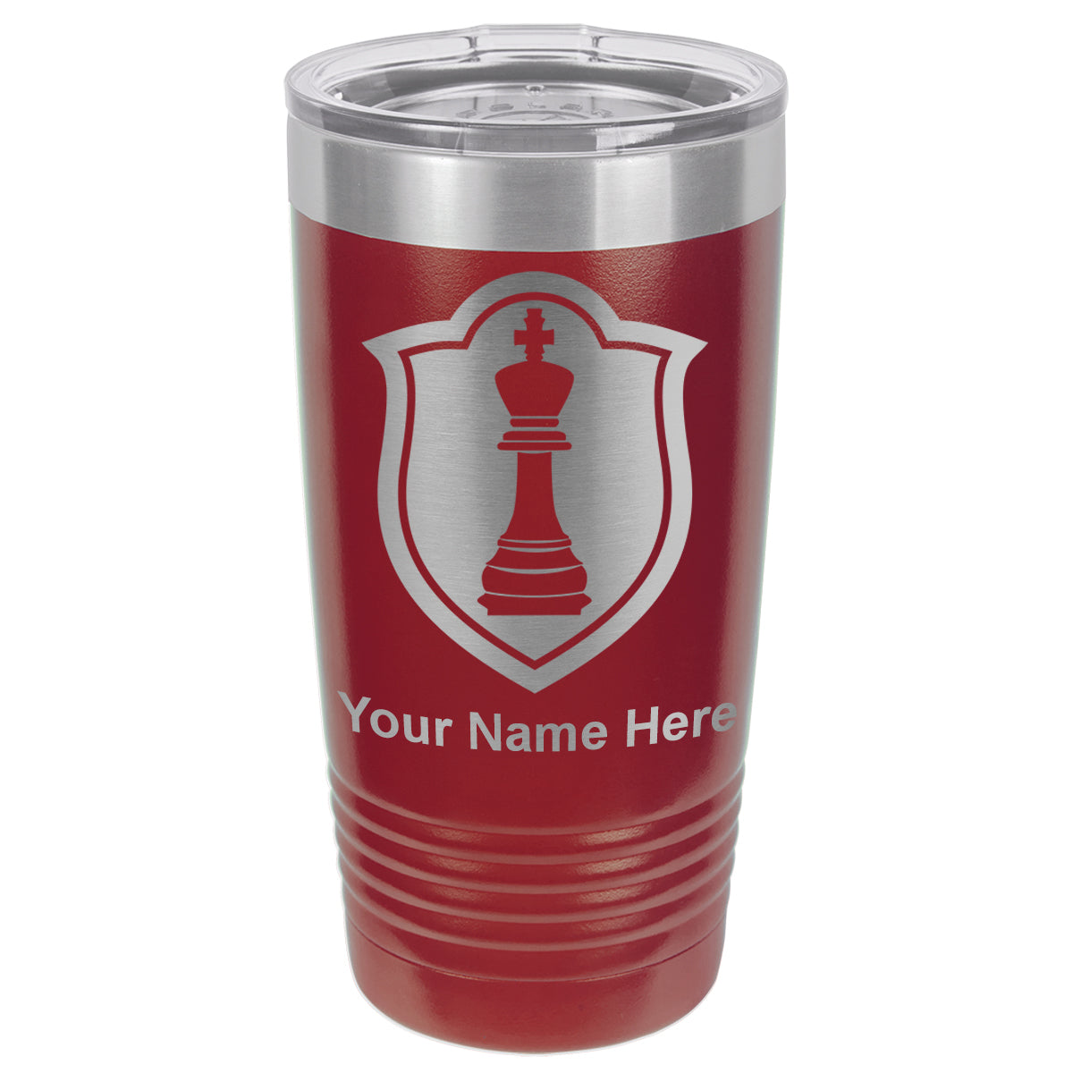 20oz Vacuum Insulated Tumbler Mug, Chess King, Personalized Engraving Included