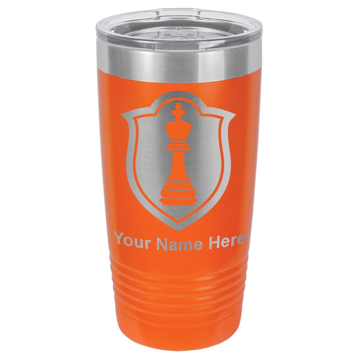 20oz Vacuum Insulated Tumbler Mug, Chess King, Personalized Engraving Included