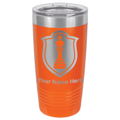 20oz Vacuum Insulated Tumbler Mug, Chess King, Personalized Engraving Included