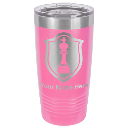 20oz Vacuum Insulated Tumbler Mug, Chess King, Personalized Engraving Included