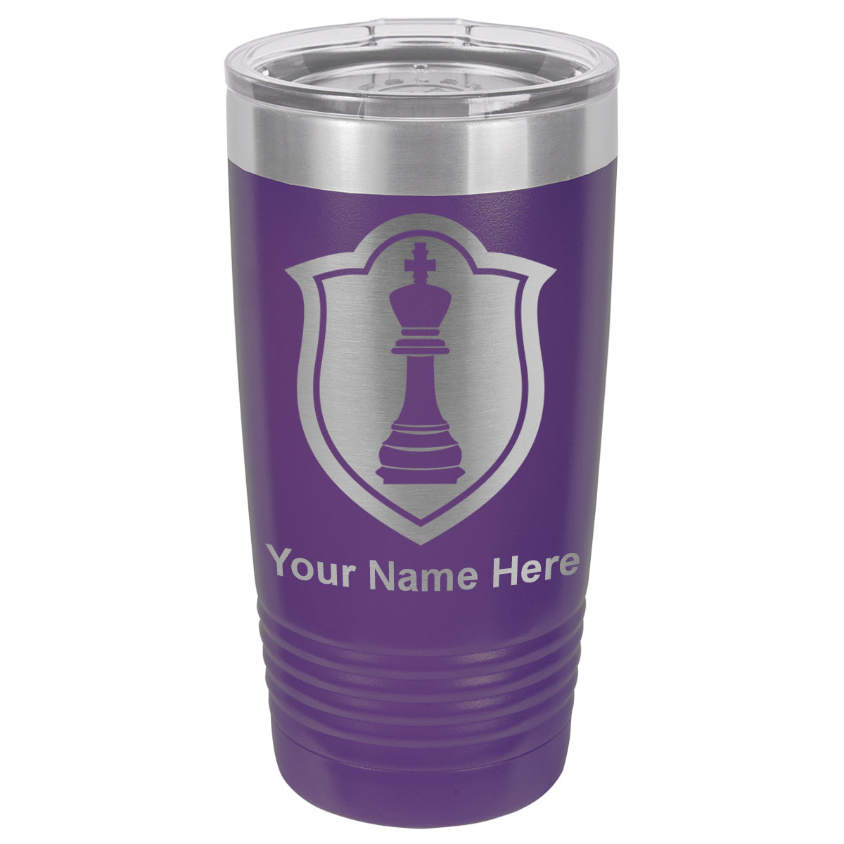 20oz Vacuum Insulated Tumbler Mug, Chess King, Personalized Engraving Included