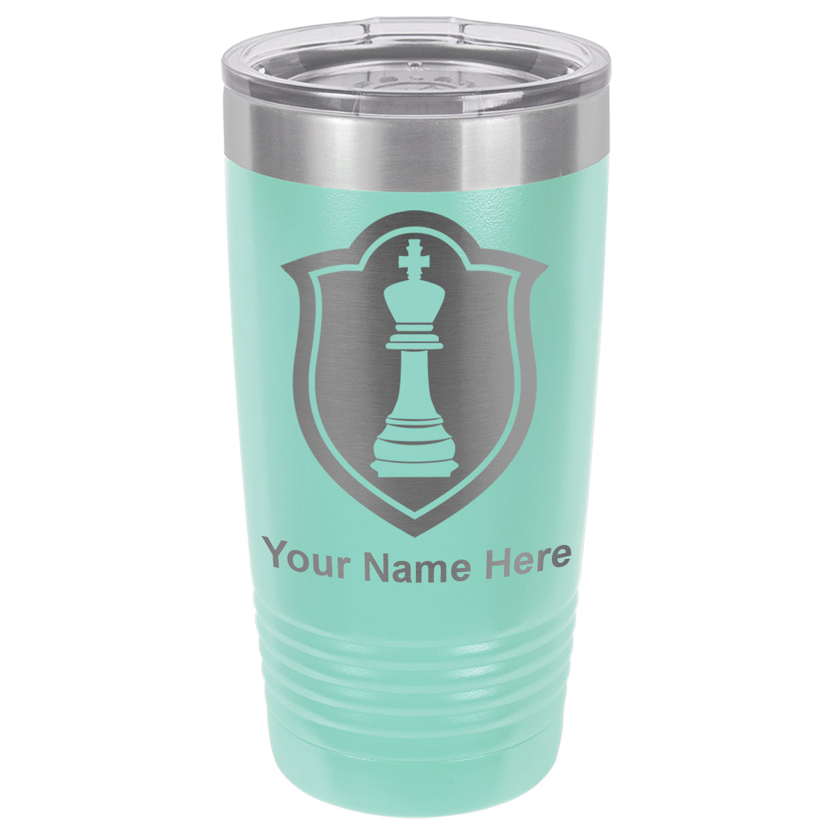 20oz Vacuum Insulated Tumbler Mug, Chess King, Personalized Engraving Included