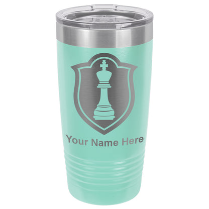 20oz Vacuum Insulated Tumbler Mug, Chess King, Personalized Engraving Included