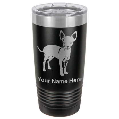 20oz Vacuum Insulated Tumbler Mug, Chihuahua Dog, Personalized Engraving Included