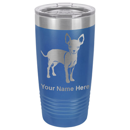 20oz Vacuum Insulated Tumbler Mug, Chihuahua Dog, Personalized Engraving Included