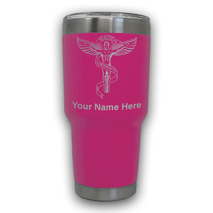 LaserGram 30oz Tumbler Mug, Chiropractic Symbol, Personalized Engraving Included