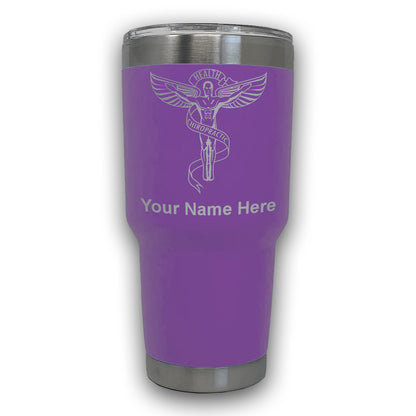 LaserGram 30oz Tumbler Mug, Chiropractic Symbol, Personalized Engraving Included