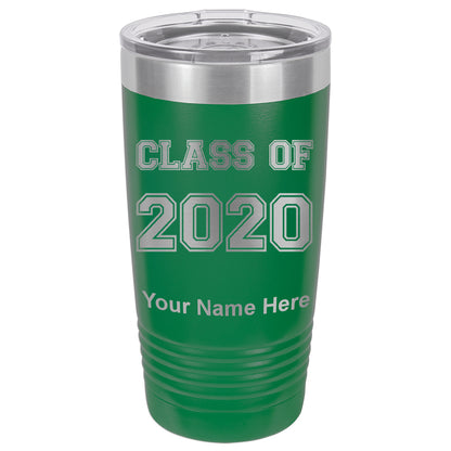 20oz Vacuum Insulated Tumbler Mug, Class of 2020, 2021, 2022, 2023 2024, 2025, Personalized Engraving Included