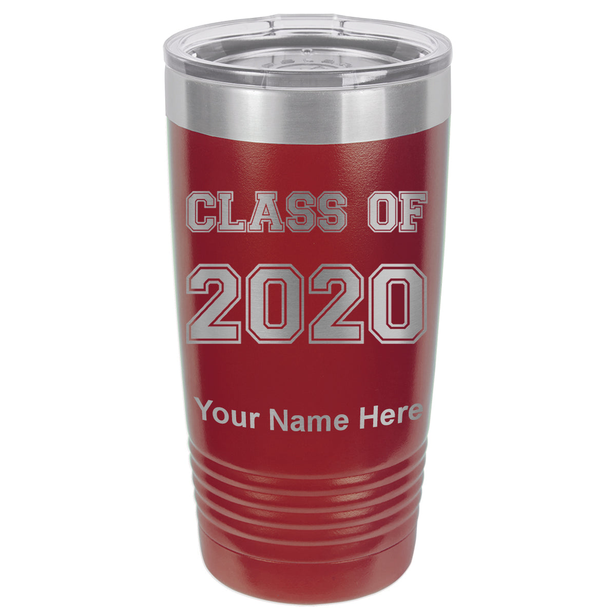 20oz Vacuum Insulated Tumbler Mug, Class of 2020, 2021, 2022, 2023 2024, 2025, Personalized Engraving Included