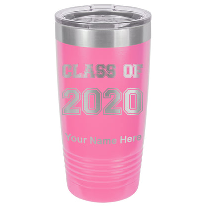 20oz Vacuum Insulated Tumbler Mug, Class of 2020, 2021, 2022, 2023 2024, 2025, Personalized Engraving Included