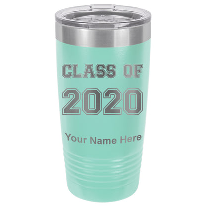 20oz Vacuum Insulated Tumbler Mug, Class of 2020, 2021, 2022, 2023 2024, 2025, Personalized Engraving Included