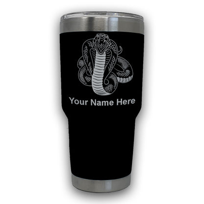 LaserGram 30oz Tumbler Mug, Cobra Snake, Personalized Engraving Included