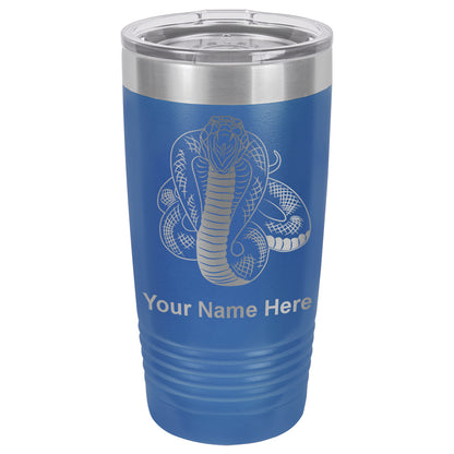 20oz Vacuum Insulated Tumbler Mug, Cobra Snake, Personalized Engraving Included