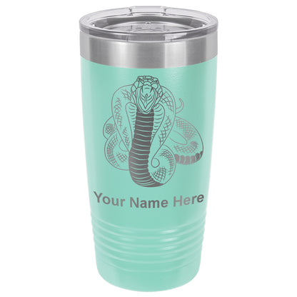 20oz Vacuum Insulated Tumbler Mug, Cobra Snake, Personalized Engraving Included