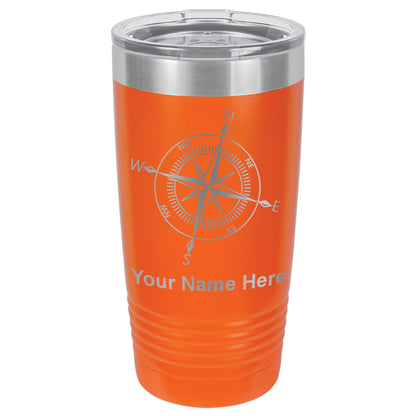 20oz Vacuum Insulated Tumbler Mug, Compass Rose, Personalized Engraving Included