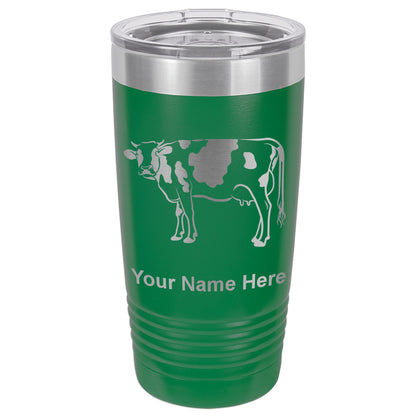 20oz Vacuum Insulated Tumbler Mug, Cow, Personalized Engraving Included