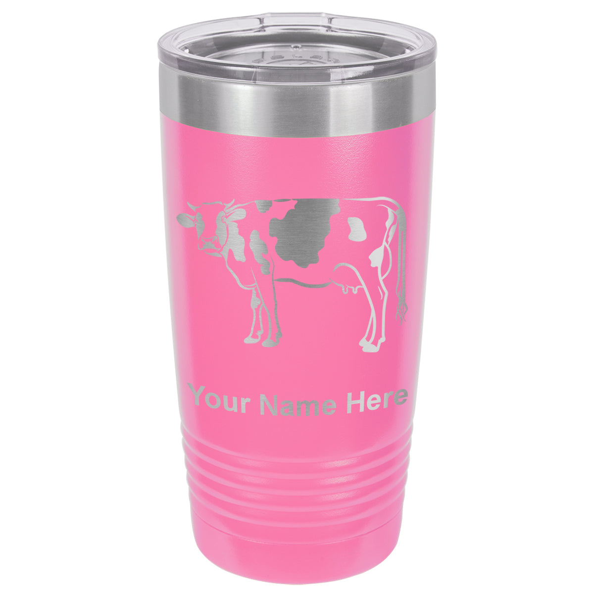 20oz Vacuum Insulated Tumbler Mug, Cow, Personalized Engraving Included
