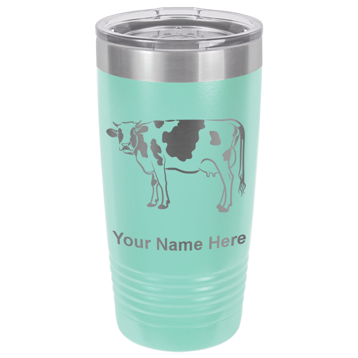 20oz Vacuum Insulated Tumbler Mug, Cow, Personalized Engraving Included
