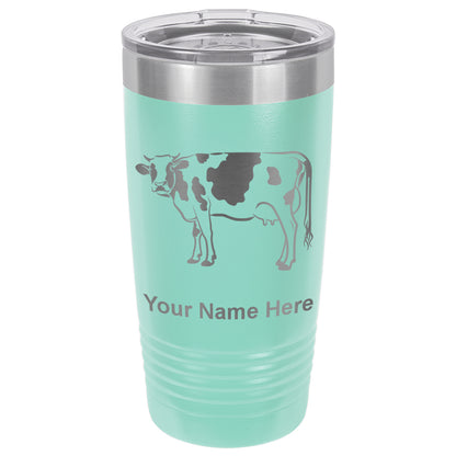 20oz Vacuum Insulated Tumbler Mug, Cow, Personalized Engraving Included