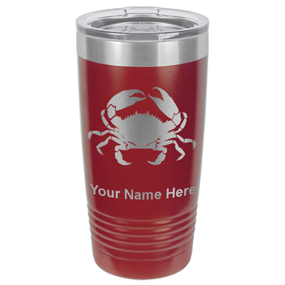 20oz Vacuum Insulated Tumbler Mug, Crab, Personalized Engraving Included