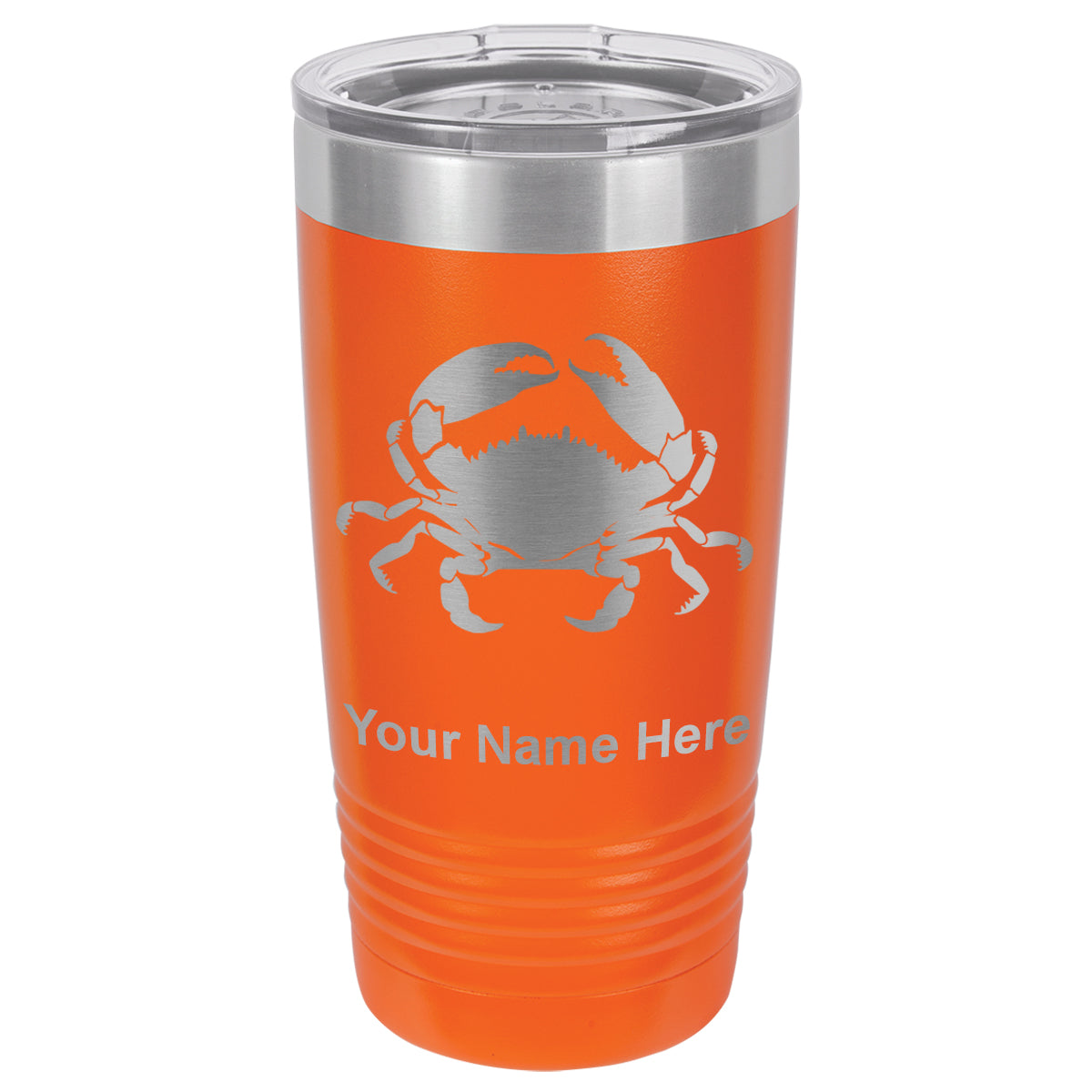 20oz Vacuum Insulated Tumbler Mug, Crab, Personalized Engraving Included