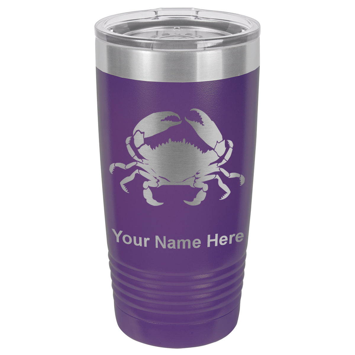 20oz Vacuum Insulated Tumbler Mug, Crab, Personalized Engraving Included