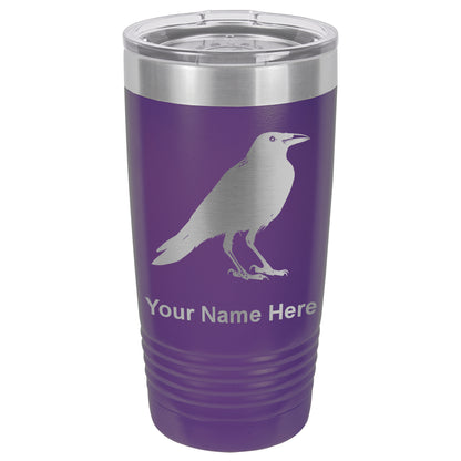 20oz Vacuum Insulated Tumbler Mug, Crow, Personalized Engraving Included