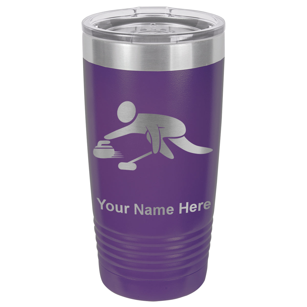 20oz Vacuum Insulated Tumbler Mug, Curling Figure, Personalized Engraving Included