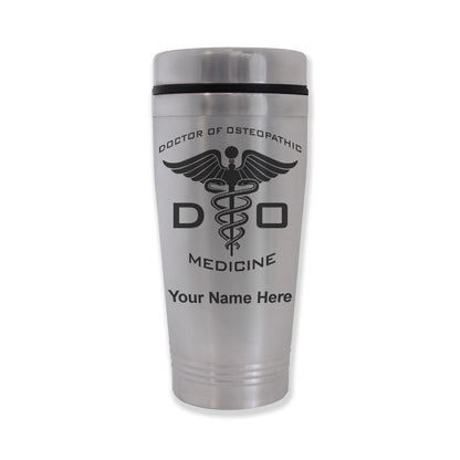 Commuter Travel Mug, DO Doctor of Osteopathic Medicine, Personalized Engraving Included