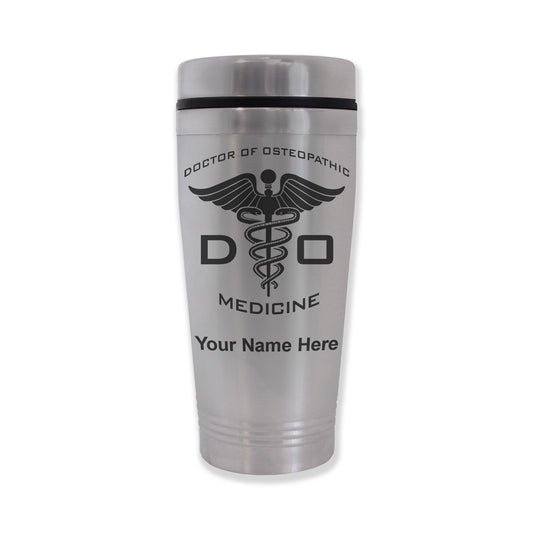 Commuter Travel Mug, DO Doctor of Osteopathic Medicine, Personalized Engraving Included
