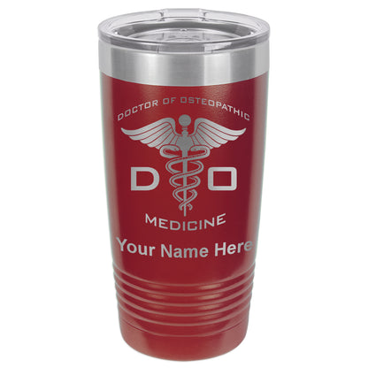 20oz Vacuum Insulated Tumbler Mug, DO Doctor of Osteopathic Medicine, Personalized Engraving Included
