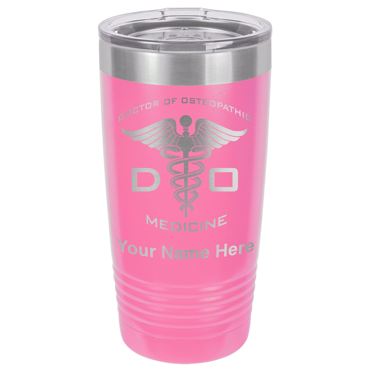 20oz Vacuum Insulated Tumbler Mug, DO Doctor of Osteopathic Medicine, Personalized Engraving Included