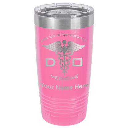 20oz Vacuum Insulated Tumbler Mug, DO Doctor of Osteopathic Medicine, Personalized Engraving Included