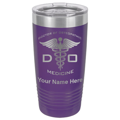 20oz Vacuum Insulated Tumbler Mug, DO Doctor of Osteopathic Medicine, Personalized Engraving Included