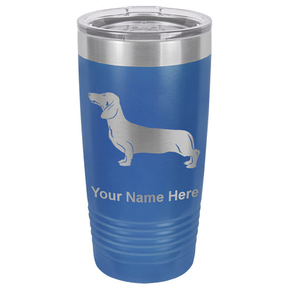 20oz Vacuum Insulated Tumbler Mug, Dachshund Dog, Personalized Engraving Included