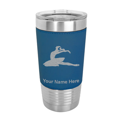 20oz Faux Leather Tumbler Mug, Dancer, Personalized Engraving Included - LaserGram Custom Engraved Gifts